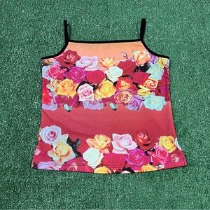 Western Connection 90s rose floral tank top